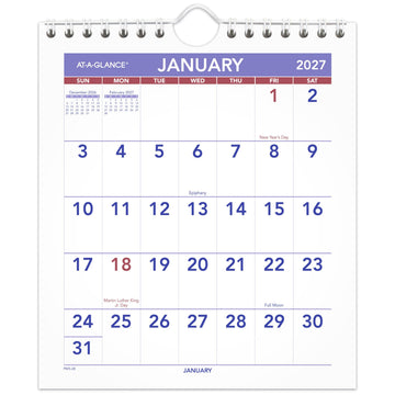 AT-A-GLANCE Calendar PM528, 6.5"W x 7.5"H