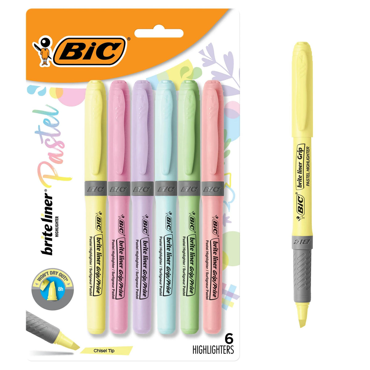 BIC Marking Pen GBLDP61AST, 6 Count
