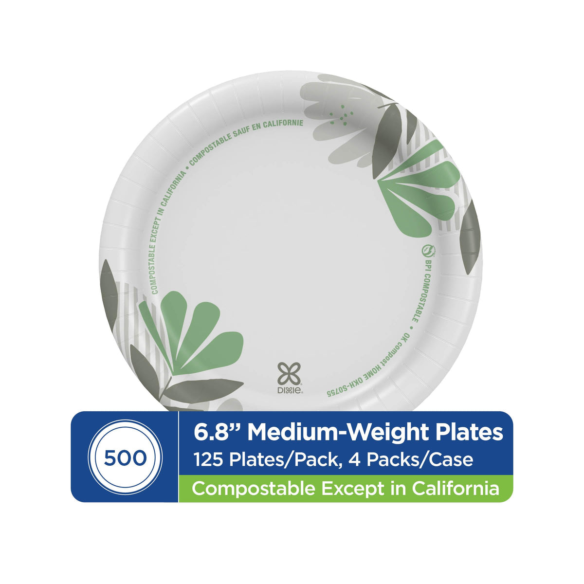 Georgia-Pacific Dishware Plate UX7WS, 125 Count (Pack of 4), 500 Count – view 2