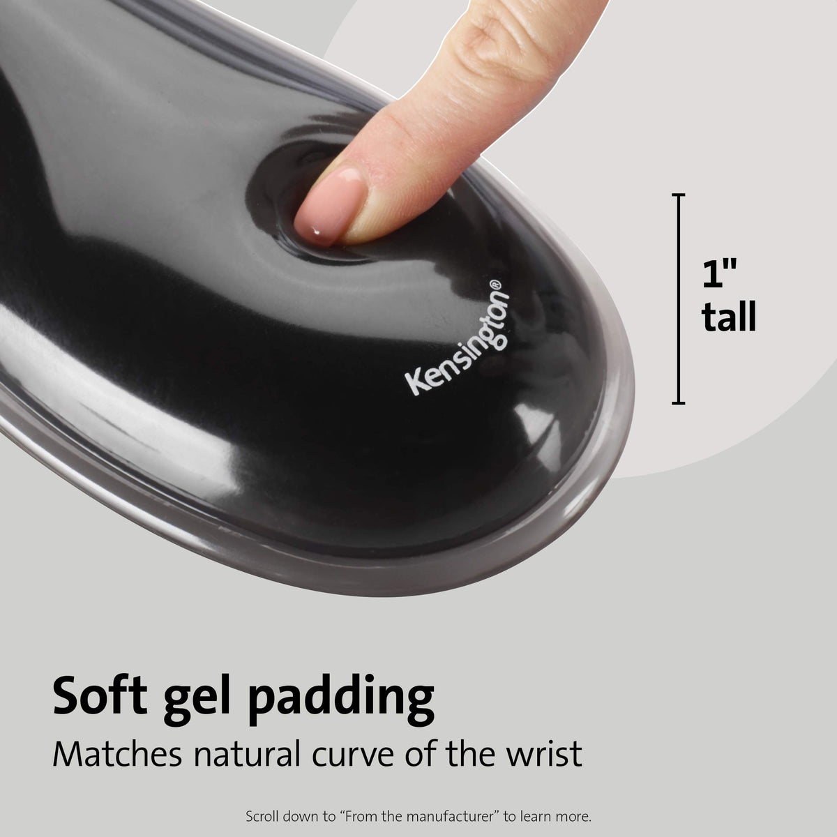 Kensington Wrist Rest K62401AM, 9.6L x 7.6W in – view 3