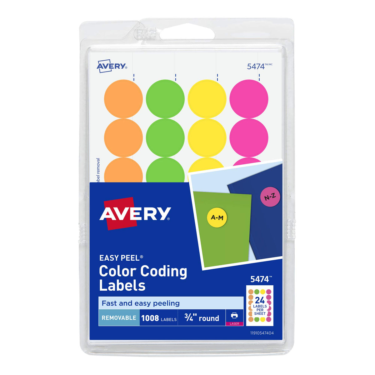 Avery Label 5474, One Size, 1008 Count
