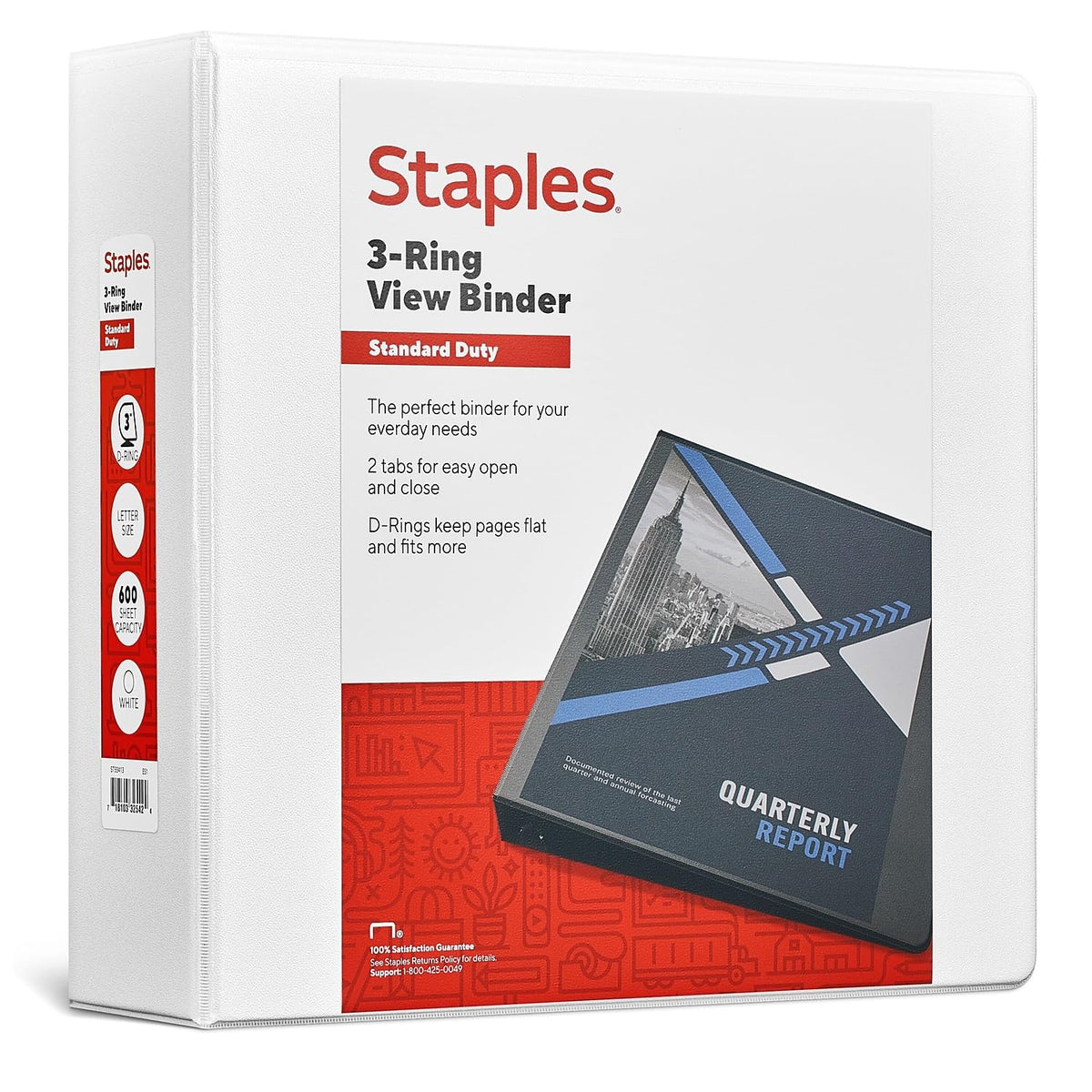 Staples Storage Binder ST55413-CC, 3-Inch