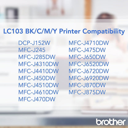 Brother Inkjet Printer Ink LC103C, 1.00 x 3.70 x 4.63 in – view 4