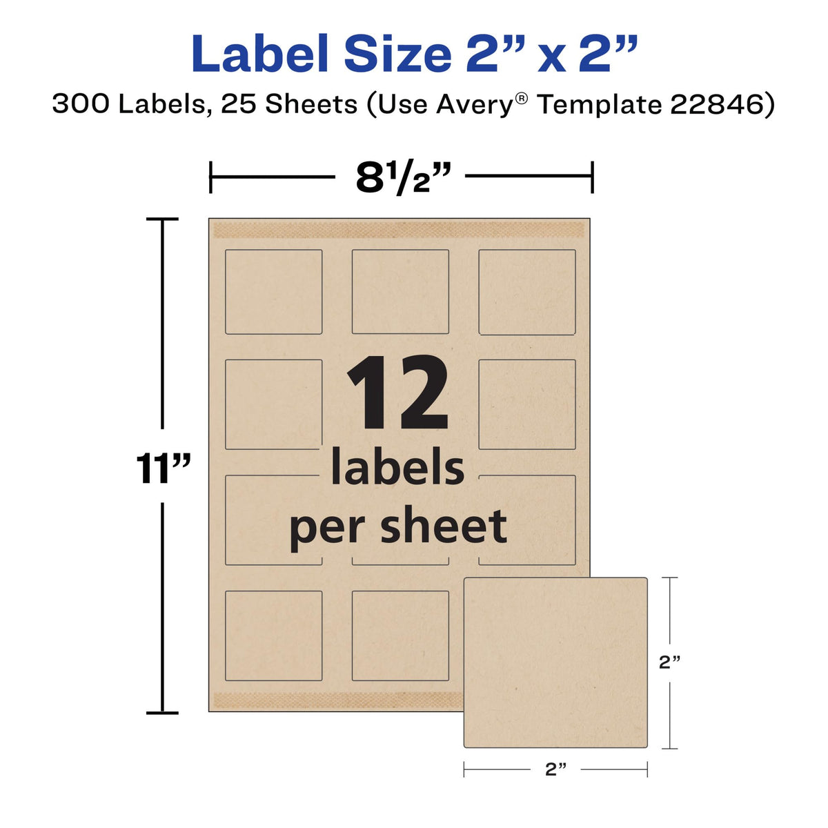 Avery Label 22846, 2" x 2", 300 Count – view 5