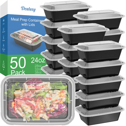 Dealusy Food Storage Container MPC24, 24 oz, 50 Count