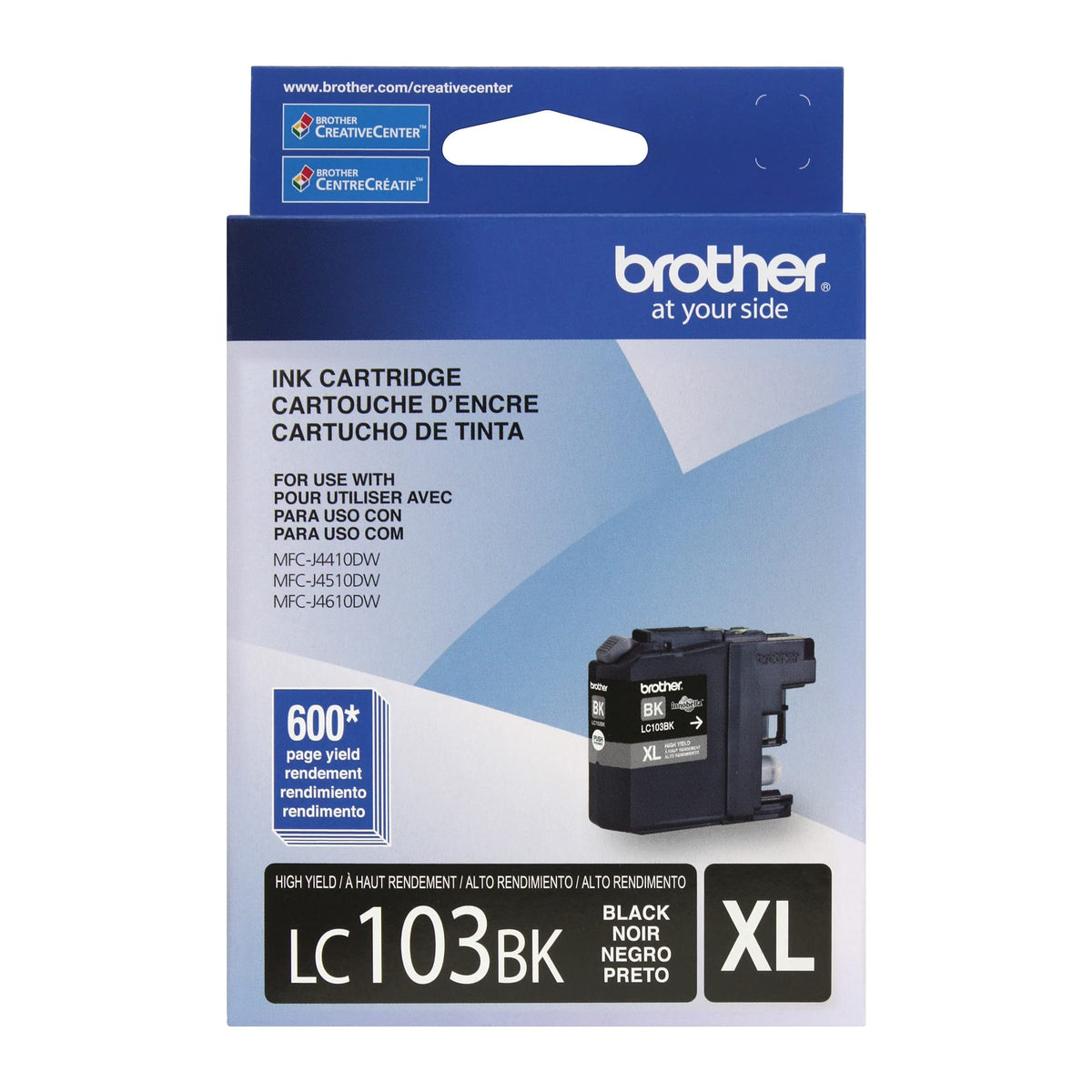 Brother Inkjet Printer Ink LC103BK, 1 Count