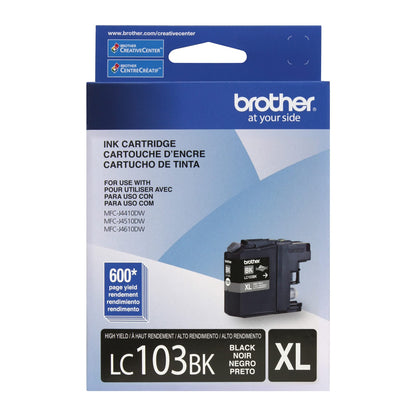 Brother Inkjet Printer Ink LC103BK, 1 Count