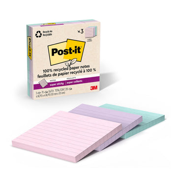 Post-it Self Stick Note 675R-3SSNRP, 4" x 4"