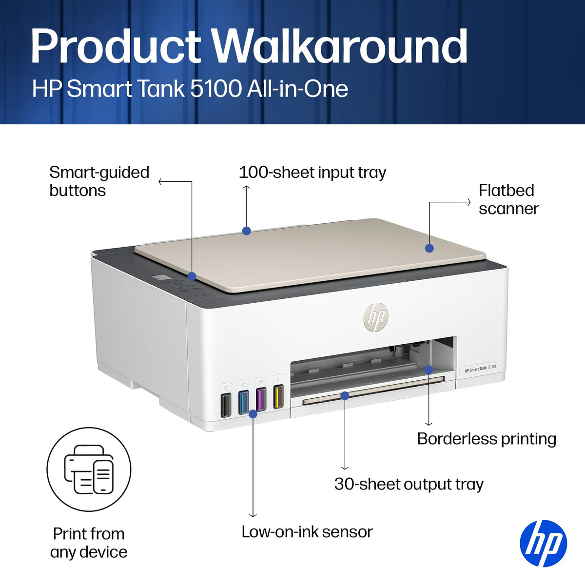 HP Printer 9B2D1A#B1H, one size – view 4