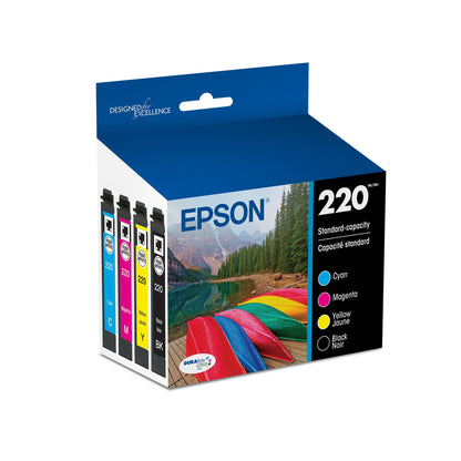 Epson Inkjet Printer Ink T220120-BCS, Standard Capacity, 4 Count