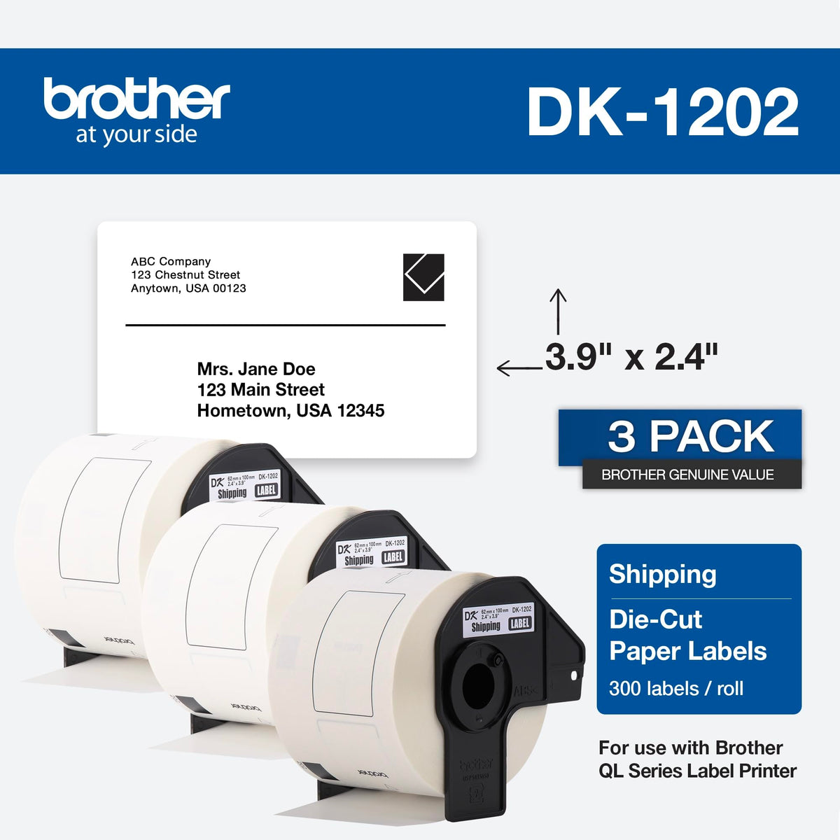 Brother Label DK12023PK, 3 Rolls – view 2