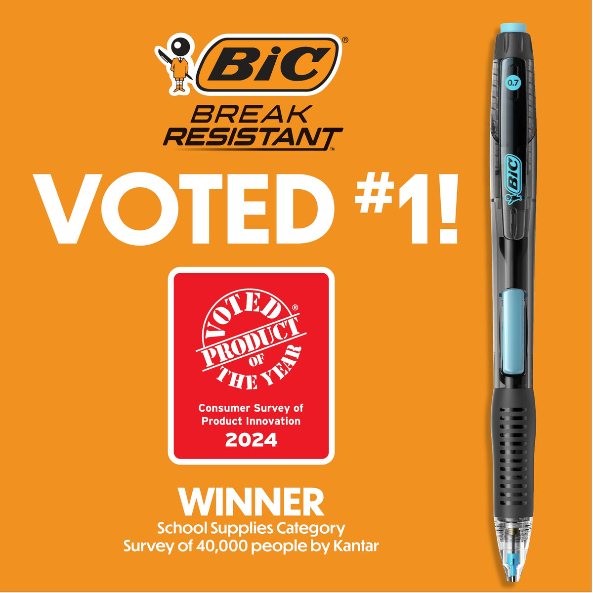 BIC Writing Instrument MV7PRP4-BLK, 4 Count – view 2