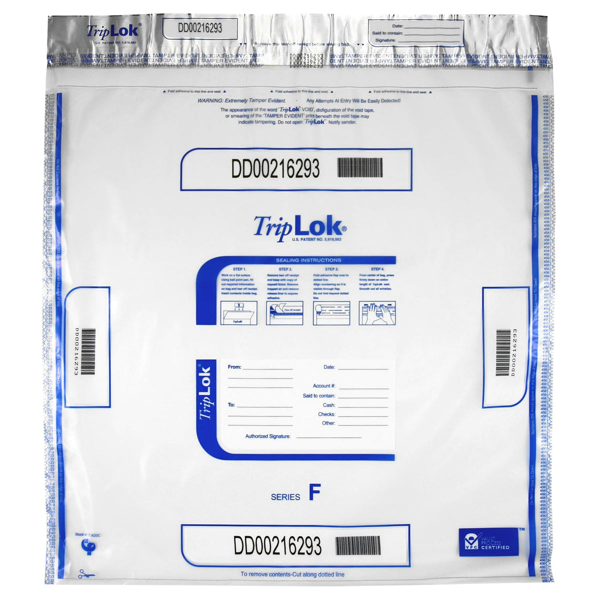 CONTROLTEK Storage Bag 73620C, Large, 50 Count