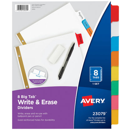 Avery Binder Divider 23079, 8 Tab