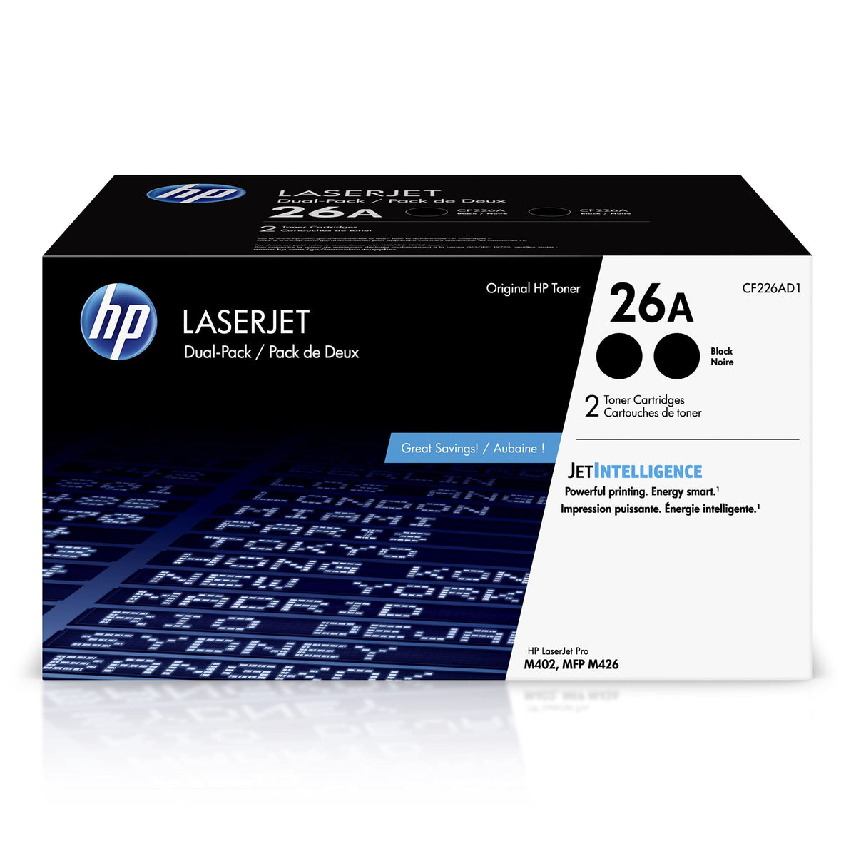 HP Laser Printer Toner CF226AD, 14.25 x 8.03 x 7.8