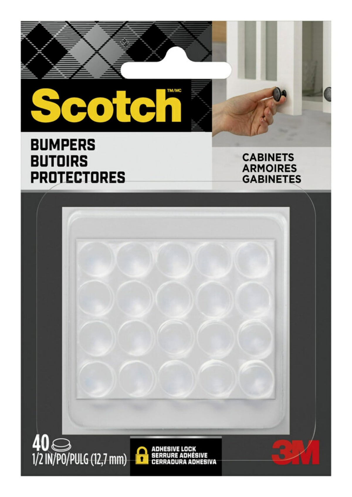 Scotch Furniture Floor Protector SP951-NA, 1/2" Round