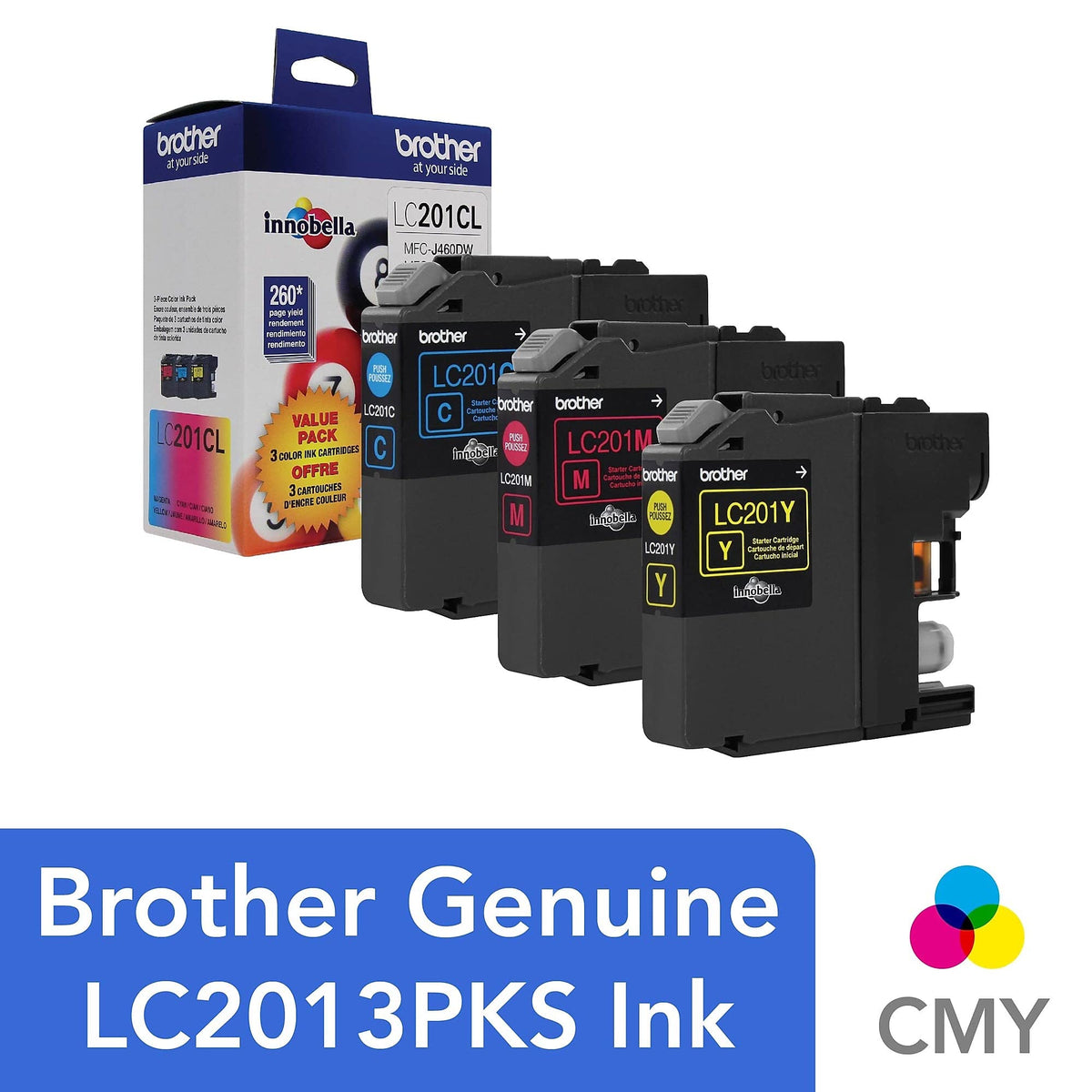 Brother Inkjet Printer Ink LC2013PKS, (Pack of 3) – view 2