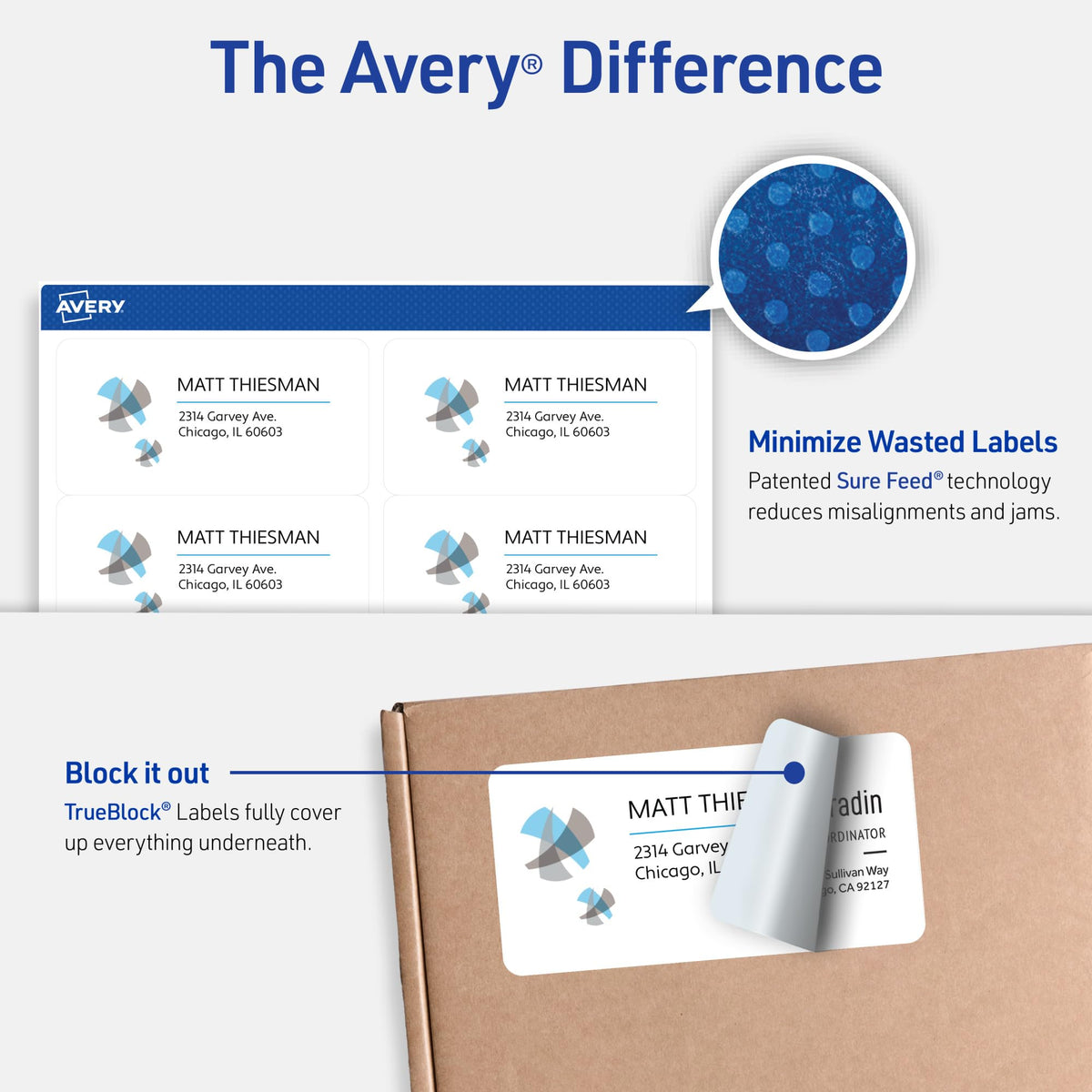 Avery Label 8163, 2" x 4" - Pack of 1, 250 Count – view 2