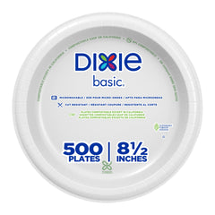Georgia-Pacific Dishware Plate DBP09W, 8.5 in, 500 Count