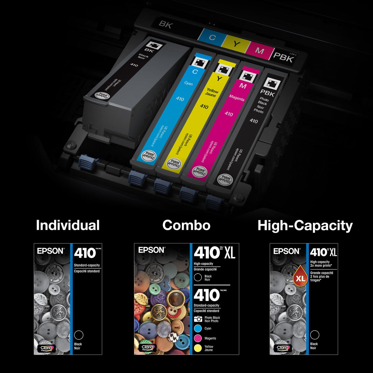 Epson Inkjet Printer Ink T410XL-BCS, High Capacity, 4 Count – view 5