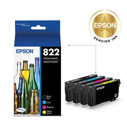 Epson Inkjet Printer Ink T822120-BCS, Standard Yield, 4 Count – view 2