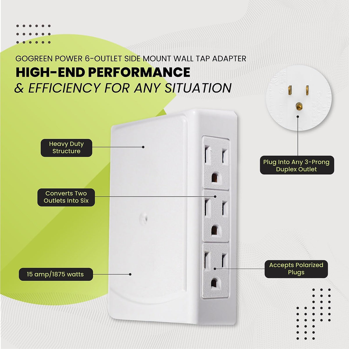 Power By GoGreen Power Strip GG-16000TSM – view 4