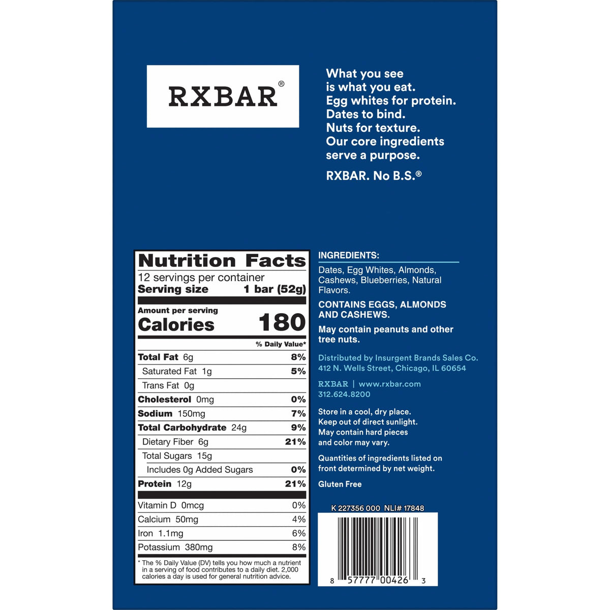 RXBAR Snack Food Bar RXF202, 12 Count – view 2