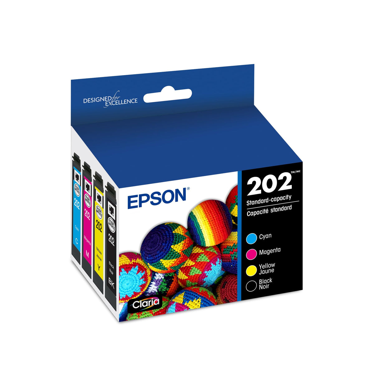 Epson Inkjet Printer Ink T202120-BCS, Standard Capacity, 4 Count