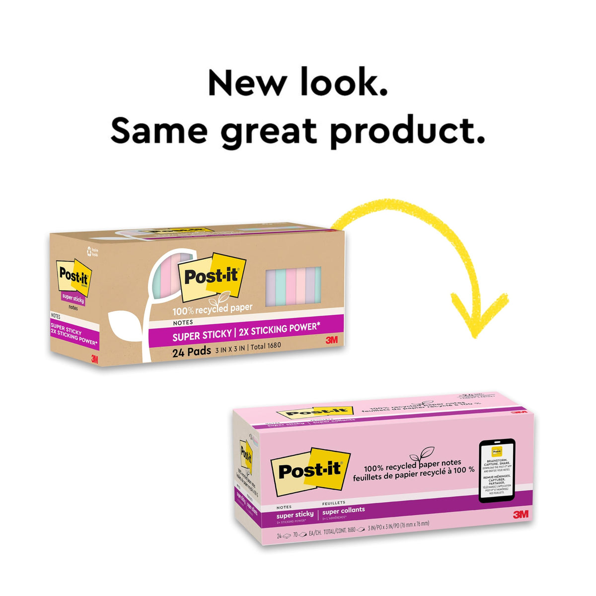 Post-it Self Stick Note 654R-24SSNRPCP, 3" x 3" – view 8