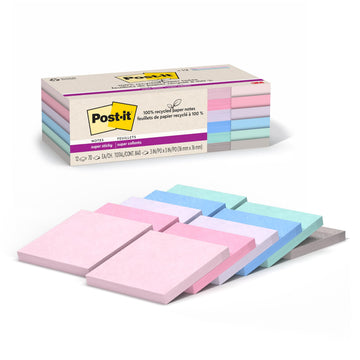 Post-it Self Stick Note 654R-12SSNRP, 3" x 3"