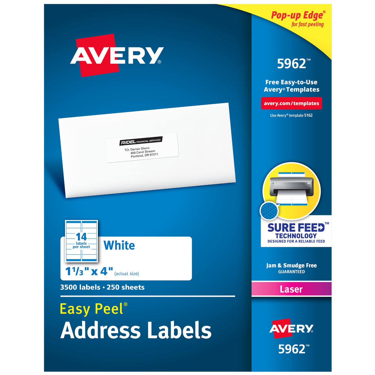 Avery Label 5962, 1" x 4"