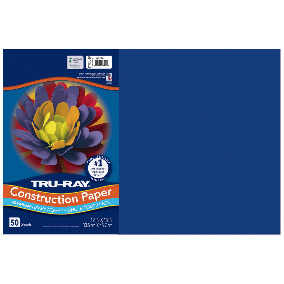 Tru-Ray Art Media Paper P103049, 12" x 18", 50 Count