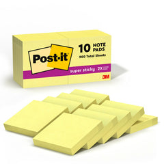 Post-it Self Stick Note 622-10SSCY-C, 1.9" x 4", 10 Count