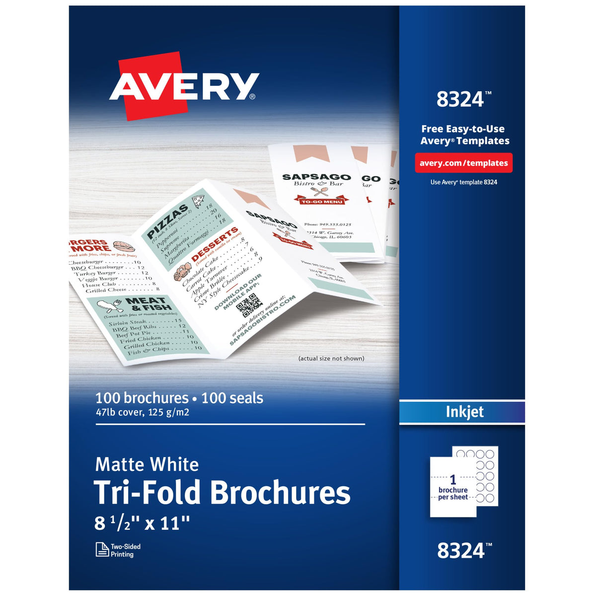 Avery Print Copy Paper 8324, One Size
