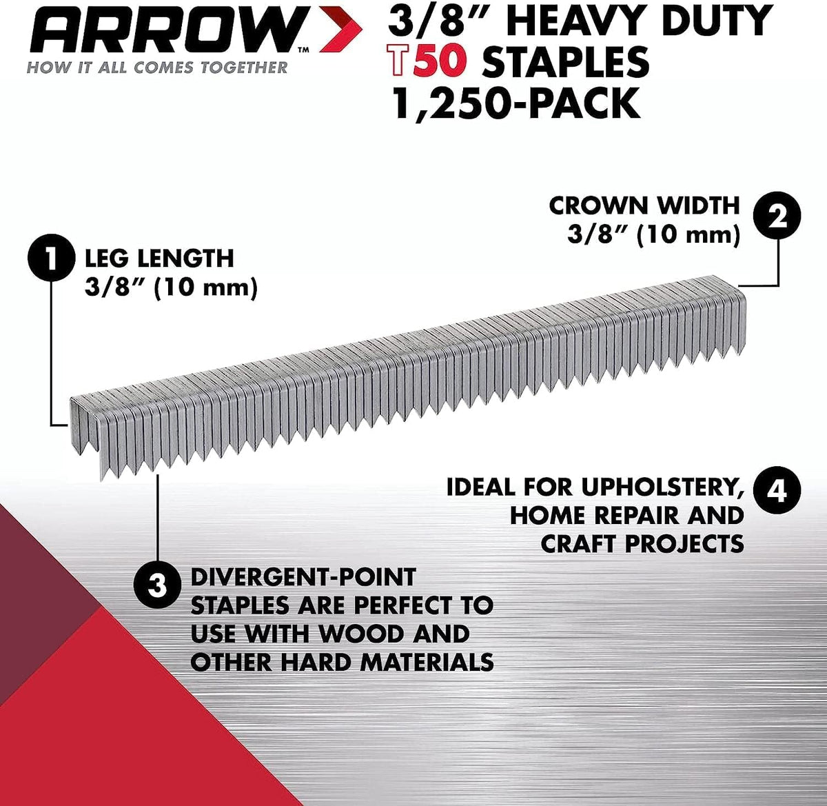 Arrow Fastener Hardware Staple 506, 3/8 in. – view 2