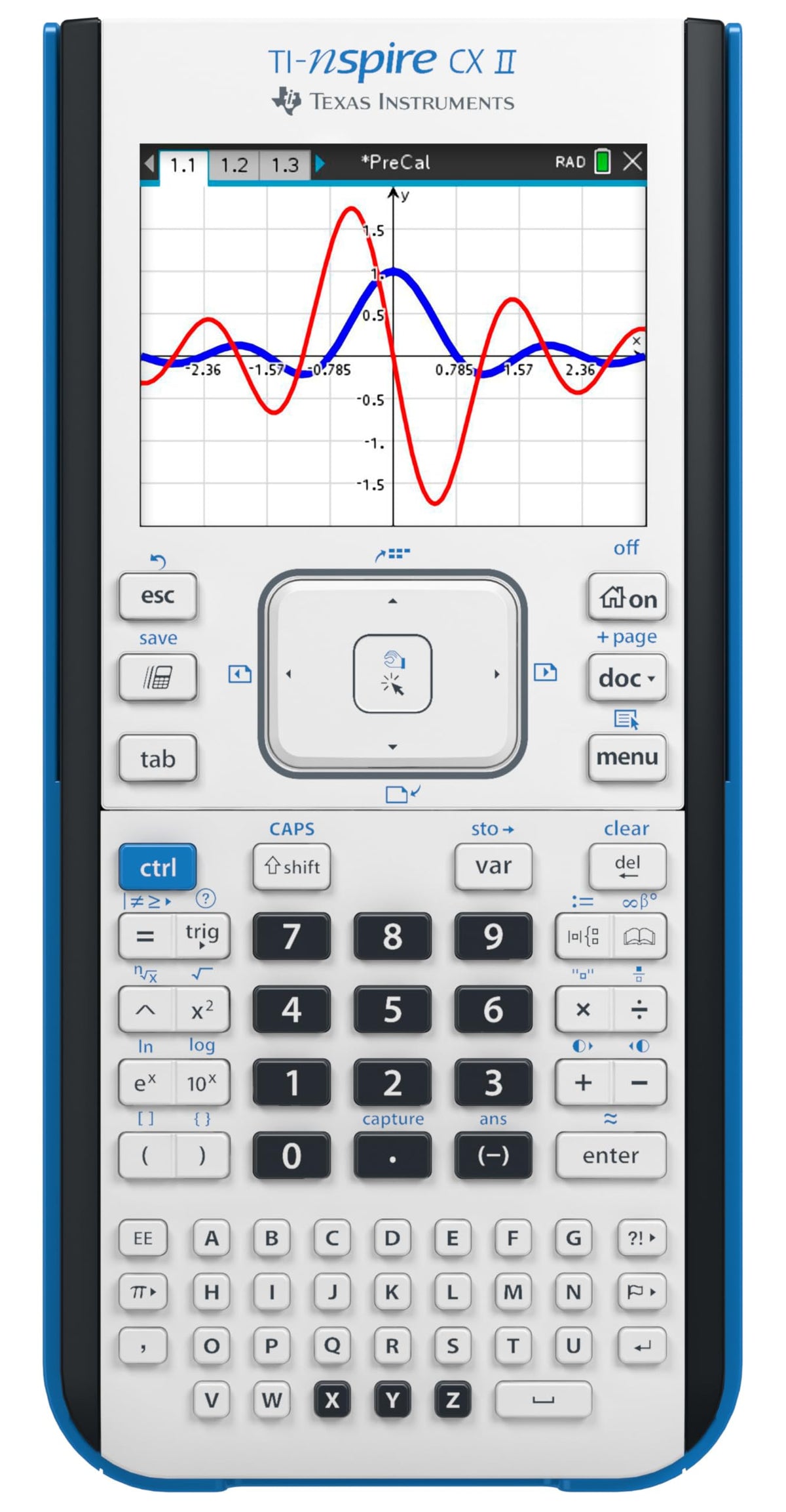 Texas Instruments Calculator NSCX2/TBL/1L1/A, 7.5" x 3.3" x 0.4" – view 2
