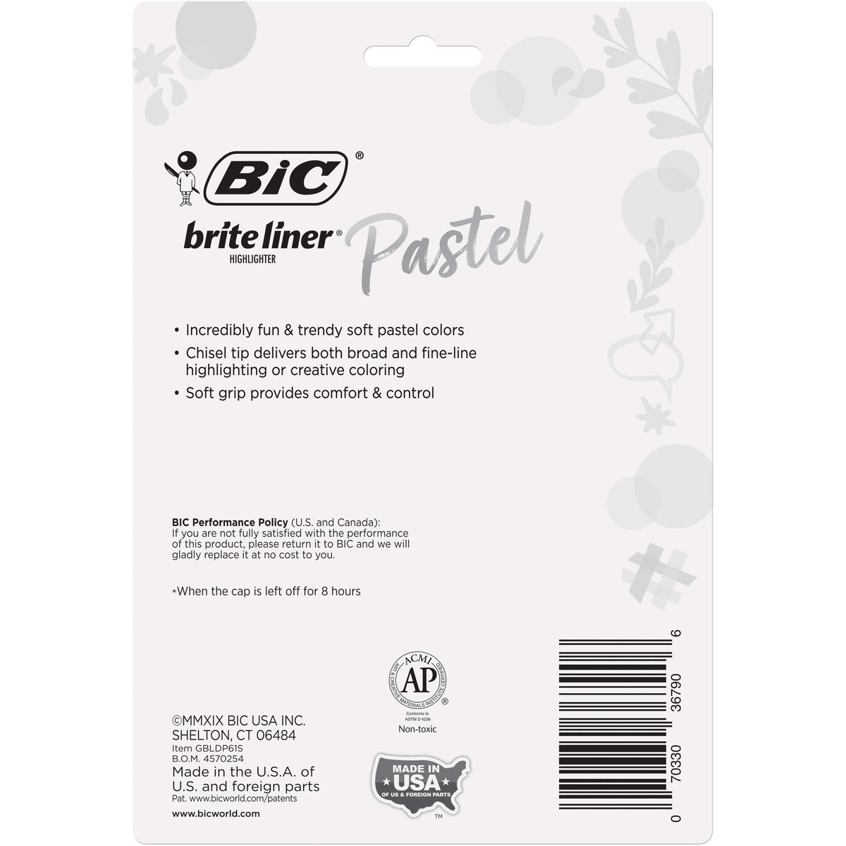 BIC Marking Pen GBLDP61AST, 6 Count – view 2