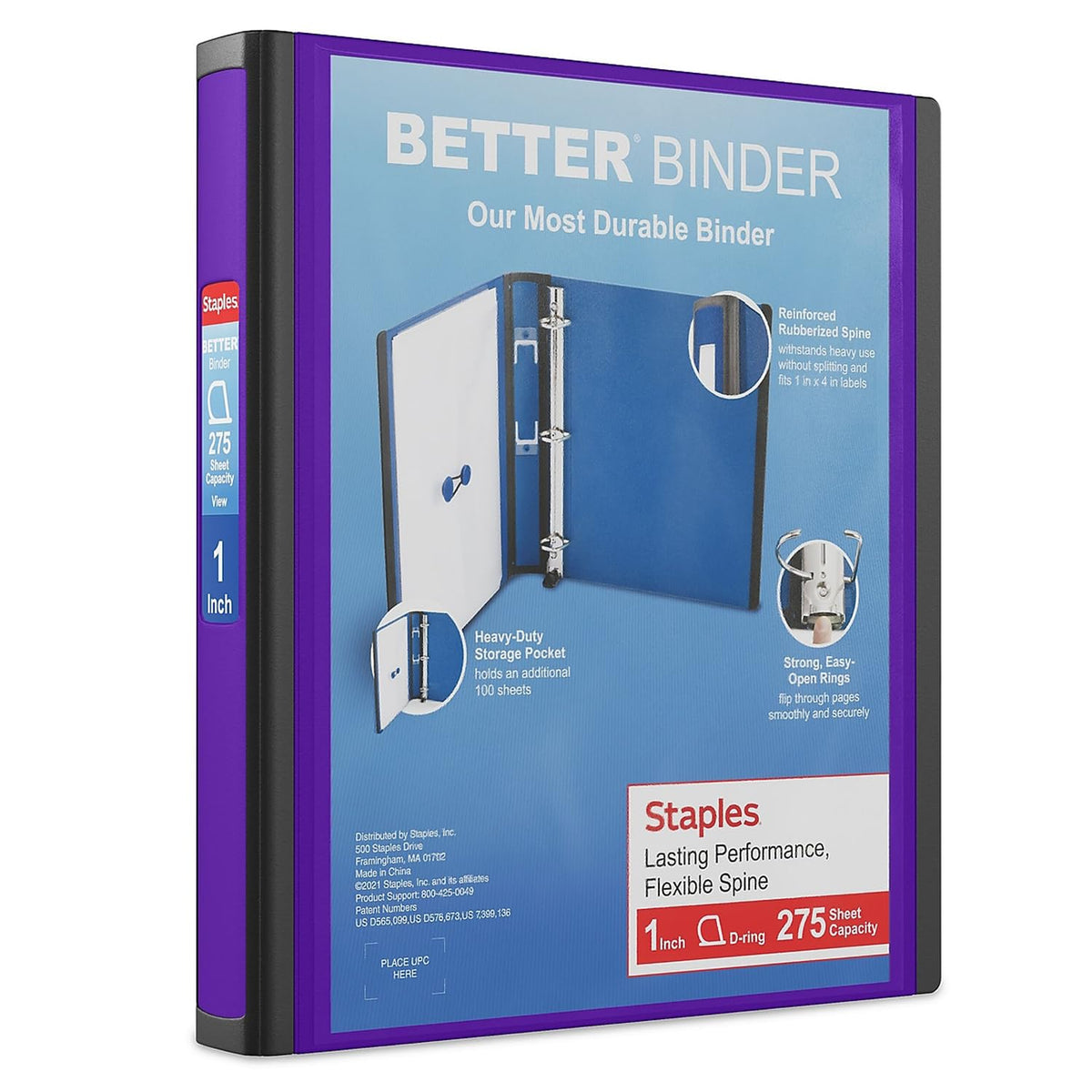 Staples Storage Binder 19065/55847, 1-Inch