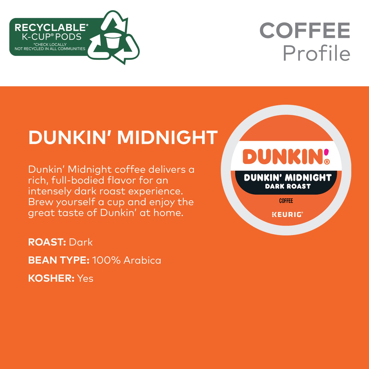 Dunkin' Coffee 881334012798CA, 22 Count (Pack of 4), 88 Count – view 6