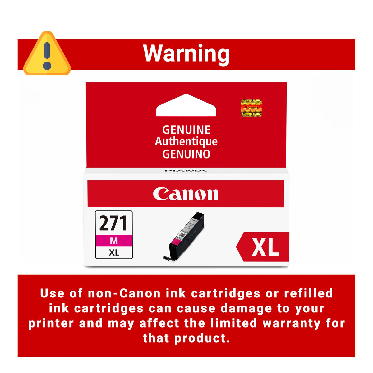 Canon Inkjet Printer Ink CLI-271XLMagenta – view 3
