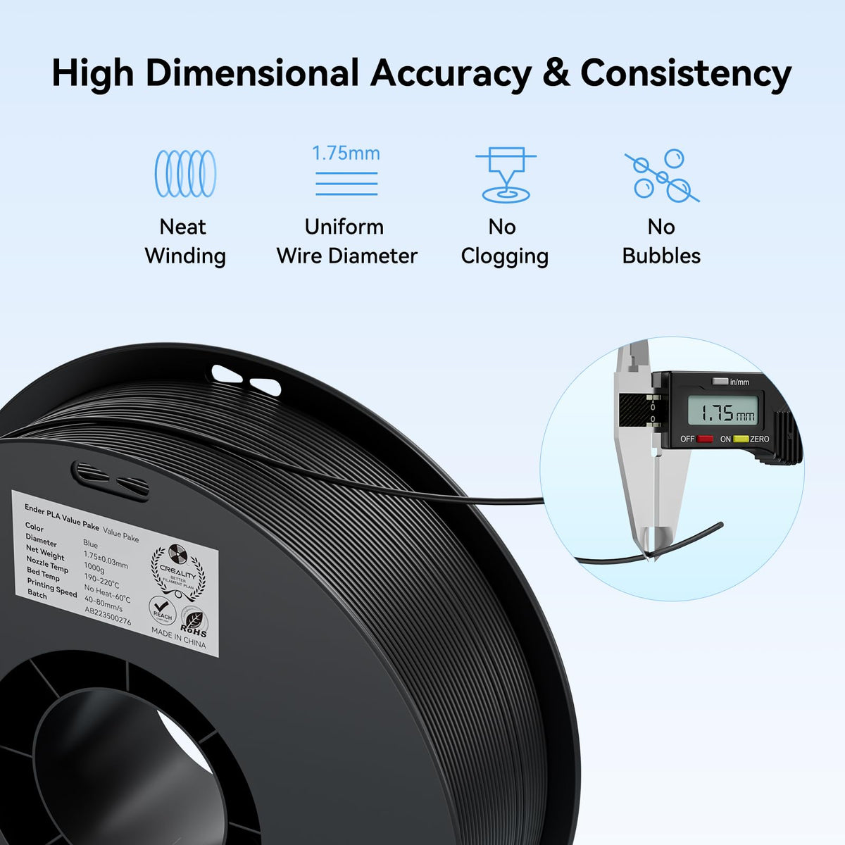 Creality Thermoplastic Filament Hyper RFID PLA_AU1, 2kg – view 2