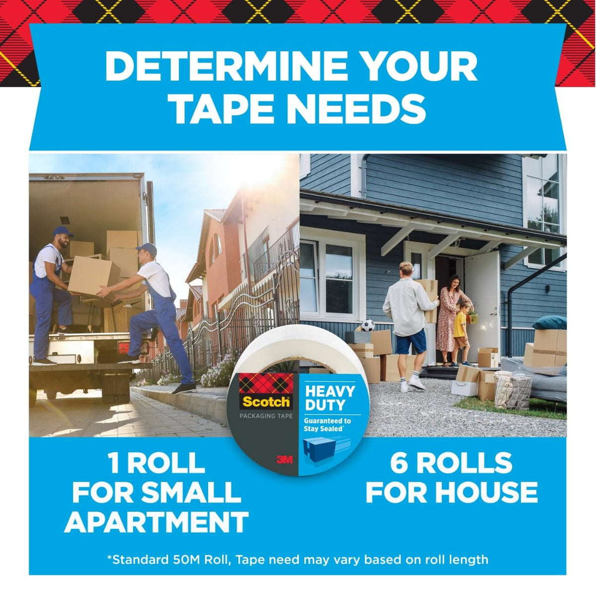 Scotch Adhesive Tapes 3850-4RD-6GC, 4 Rolls – view 5