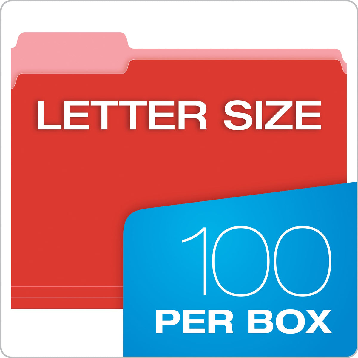 Pendaflex File Folder 152 1/3 RED, 1 Box, 100 Count – view 5