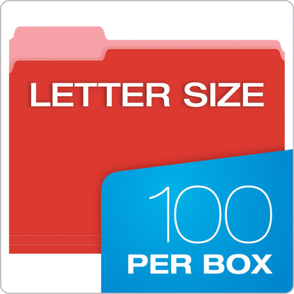 Pendaflex File Folder 152 1/3 RED, 1 Box, 100 Count – view 5