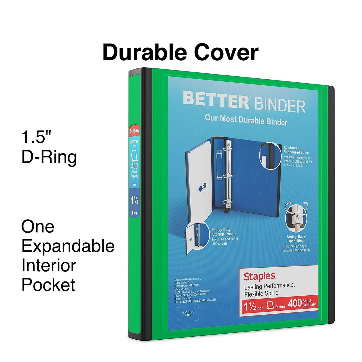 Staples Storage Binder ST55861-CCVS, 1.5-Inch, 3 Count – view 2