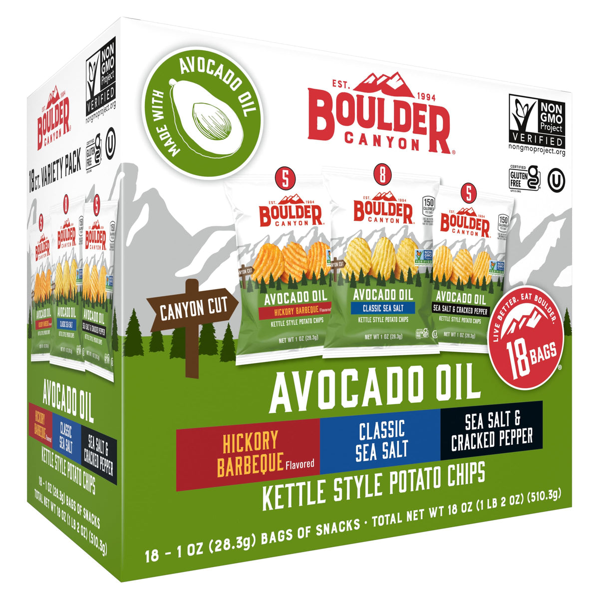 Boulder Canyon Snack Chip And Crisp 0708163261015, 1 Ounce (Pack of 18)