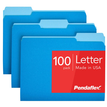 Pendaflex File Folder PFX152 1/3 BLU, 1 Box, 100 Count
