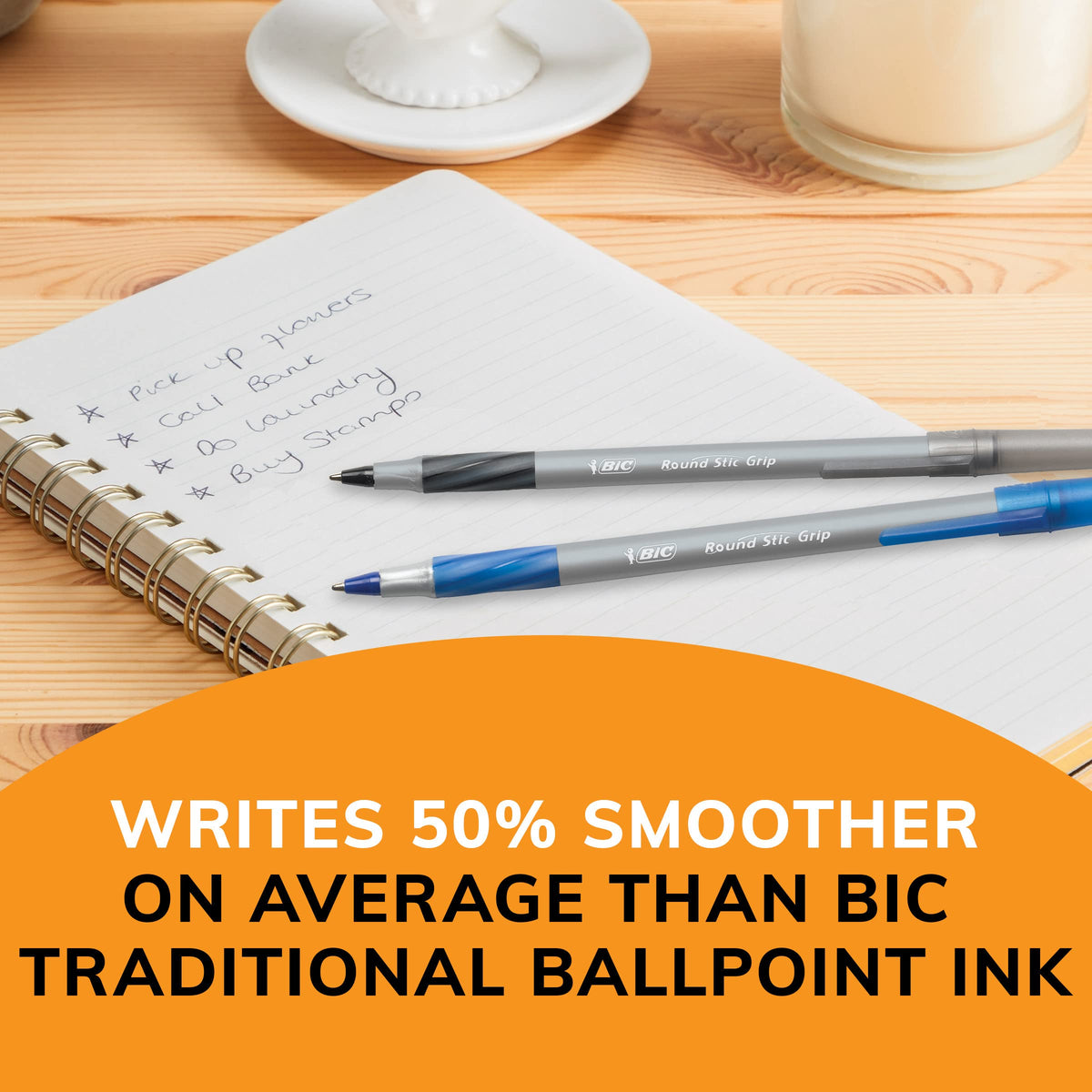 BIC Writing Instrument Round Stic Grip/GSMG361-BLU, 36 Count – view 5