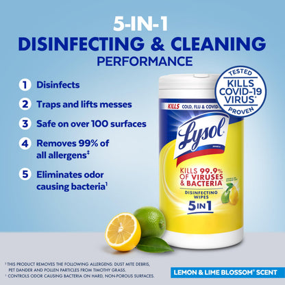 Lysol Surface Cleaning Wipe 3202625, 80 Count (Pack of 3), 240 Count – view 3