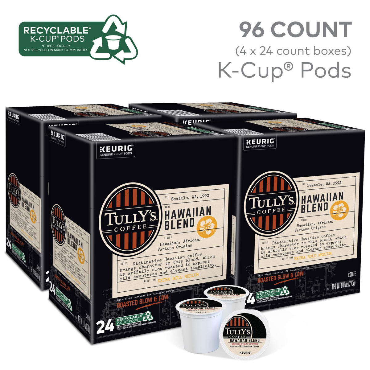 TULLY'S Coffee 60052-103, 24 Count (Pack of 4), 96 Count – view 2